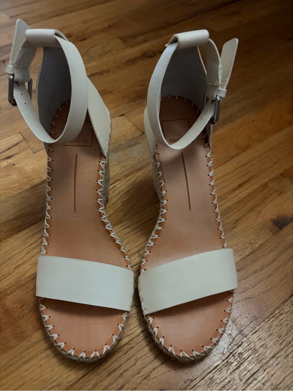 Dolce Vita Cream Ankle-Strap Sandals